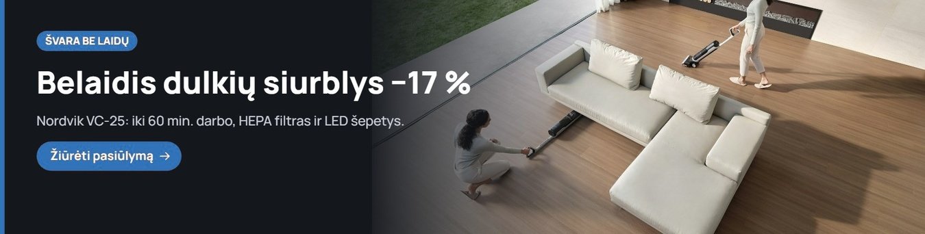 Belaidis dulkių siurblys −17 %