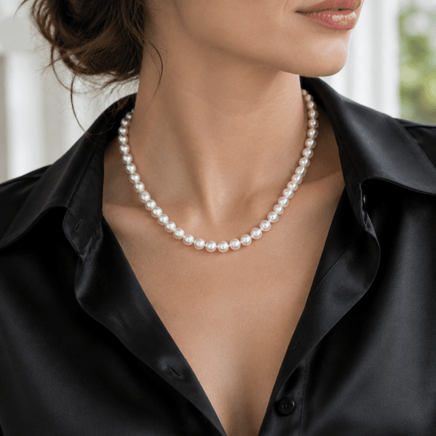 Marea Pearls CLASSIC Akoya pērļu kaklarota 7 mm ar 585 zelta aizdari
